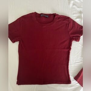 Brandy Melville Maroon Baby Tee